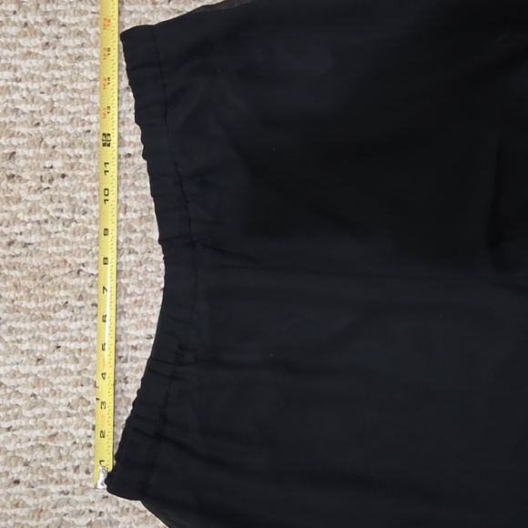 Chic Black Wide-Leg Pants With Sheer Outer Layer - Picture 6 of 15